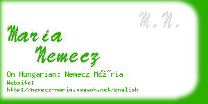 maria nemecz business card